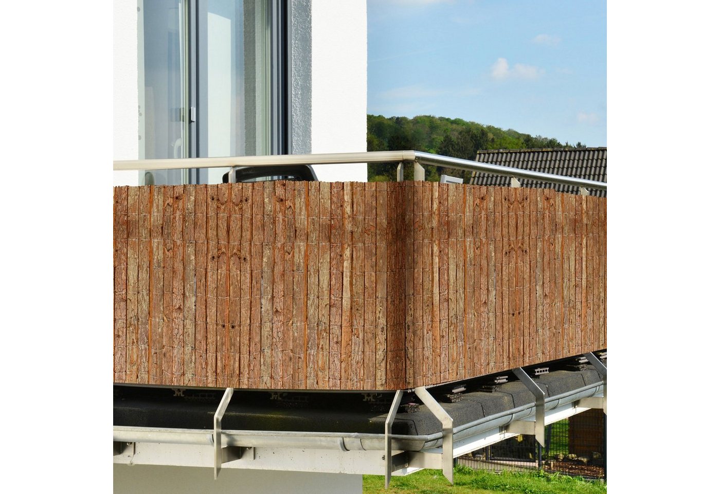 Sol Royal Sichtschutzzaunmatten Sichtschutz Rinde SolVision R63 Natur, 80x300cm, (HxB), Sichtschutz Rindenmatte für Balkon Garten oder Windschutz Blickschutz – Bild 4 von 5