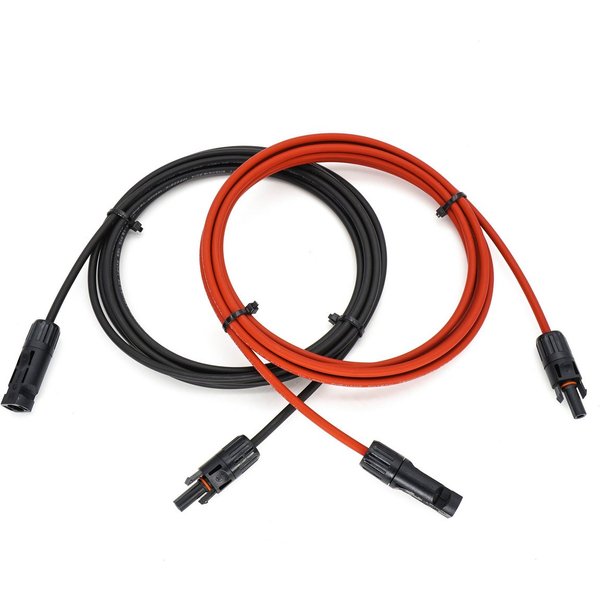 SolarMars Solarkabel Verlängerung Modulkabel, mit MC4 Stecker, H1Z2Z2-K Solarmodul PV Kabel 4mm²/6mm (500 cm), Rot+Schwarz