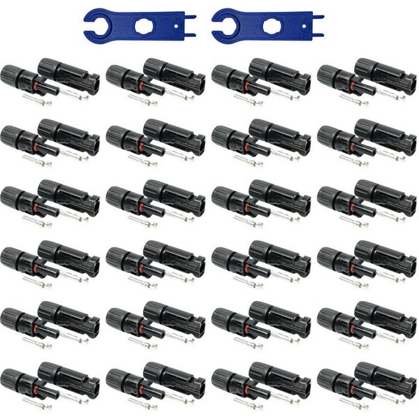 solartronics Solarmodul 5-100 Paar Solarstecker Solar-Spannschlüssel Set, Wasserdicht, (24-St)
