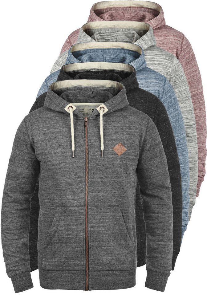 !Solid Kapuzensweatjacke SDCraig Kapuzensweatshirt mit Melange Optik – Bild 5 von 5
