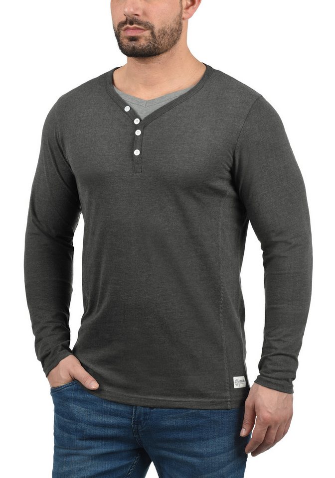 !Solid Langarmshirt SDDoriano Longsleeve im Double-Layer Look – Bild 2 von 5