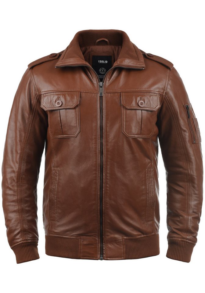 !Solid Lederjacke SDFamash Bikerjacke aus 100% Schafsleder – Bild 2 von 5