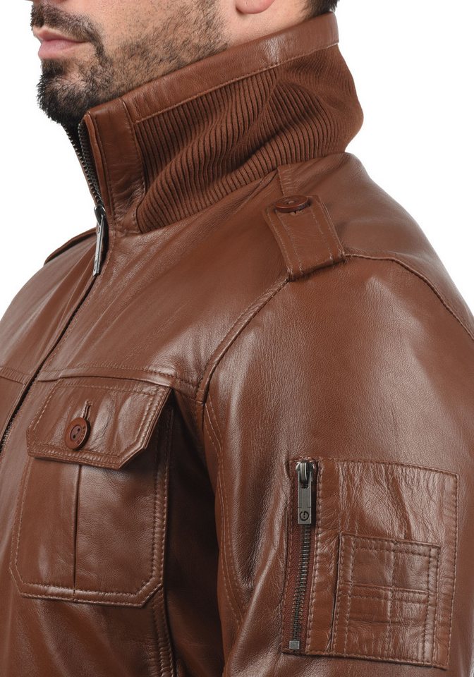 !Solid Lederjacke SDFamash Bikerjacke aus 100% Schafsleder – Bild 3 von 5