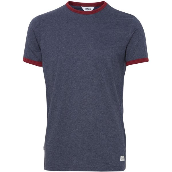 !Solid Rundhalsshirt SDManoldo T-Shirt mit farblich abgesetztem Kragen und Ärmelsaum