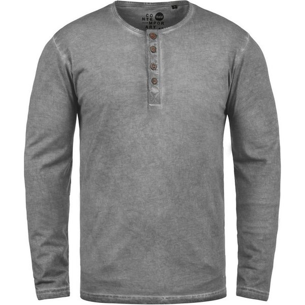 !Solid Rundhalsshirt SDTimur Longsleeve mit Used-Look Waschung
