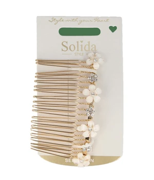 Solida Einsteckkamm gold Blume Griffkamm · 1 Stk