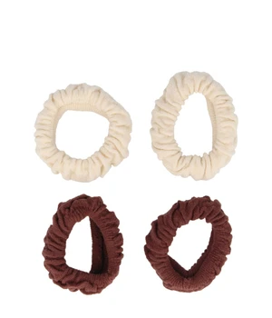 Solida Haargummi strukturiert, beige, braun Haargummi · 4 Stk