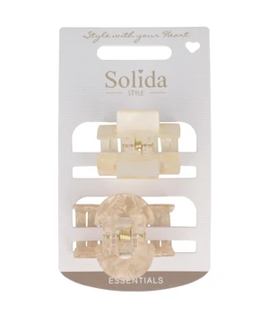 Solida Haarklammer mix and match, weiß Haarspangen · 2 Stk