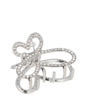 Solida Haarklammer Schmetterling Form Strass silber Haarspangen · 1 Stk