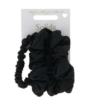 Solida Scrunchie Set schwarz Haargummi · 3 Stk