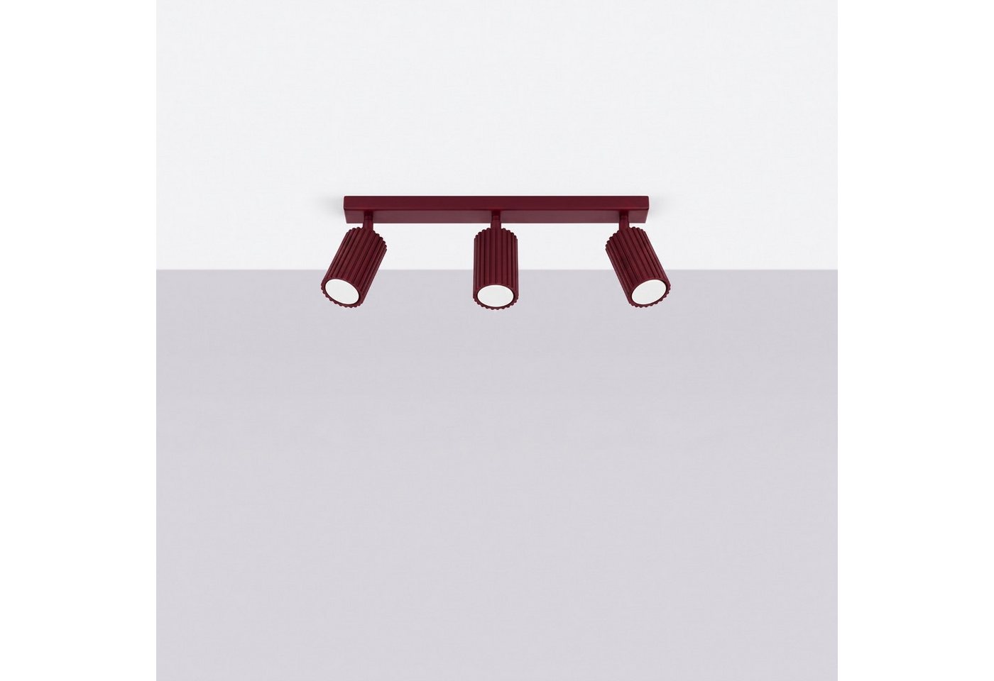 SOLLUX lighting Deckenleuchte Deckenleuchte KARBON 3L burgund, Nicht enthalten – Bild 2 von 5
