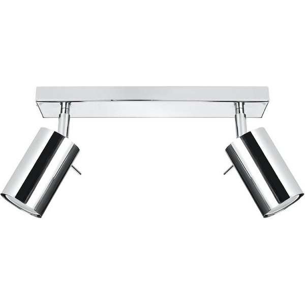 SOLLUX lighting Deckenleuchte Deckenleuchte Ring 2 Chrom, Nicht enthalten