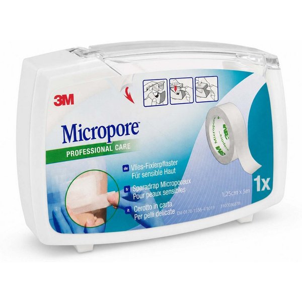 Solventum Fixierpflaster MICROPORE Vliespfl.1,25cmx5m m.Abr.1530NP-0SD PZN 06337930