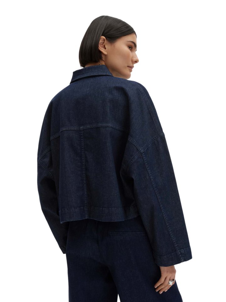 someday Jeansjacke blau,Casual,Baumwolle,Unifarben,Umlegekragen,Lang,Regular Fit – Bild 3 von 5