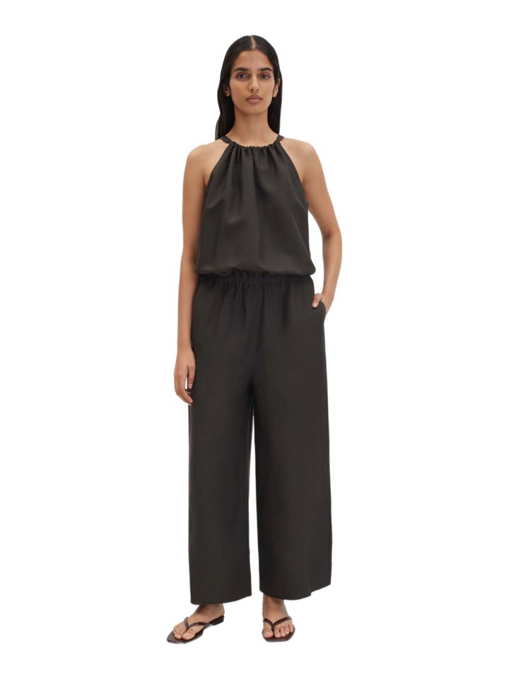 someday Jumpsuit schwarz,Casual,Viskose,Unifarben,Neckholder,Loose Fit – Bild 2 von 5