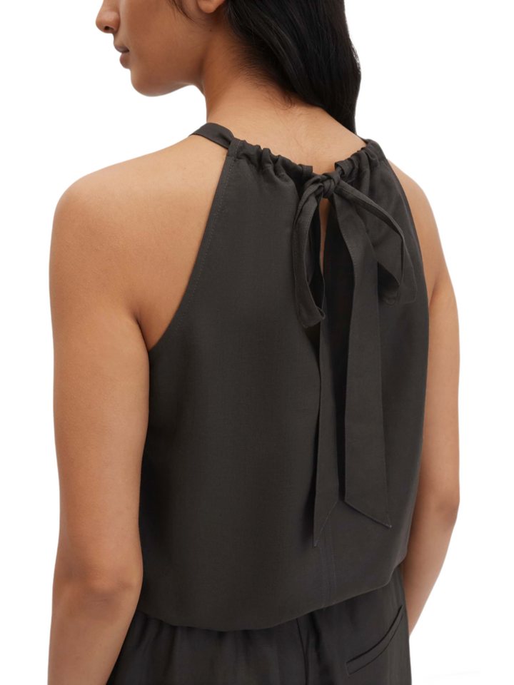 someday Jumpsuit schwarz,Casual,Viskose,Unifarben,Neckholder,Loose Fit – Bild 5 von 5