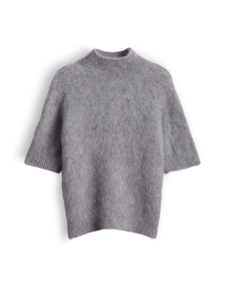 someday Kurzarmpullover Tuomina aus weichem Strick Verkürzte Boxy-Silhouette mit Stehkragen und Strickbündchen – Bild 2 von 5