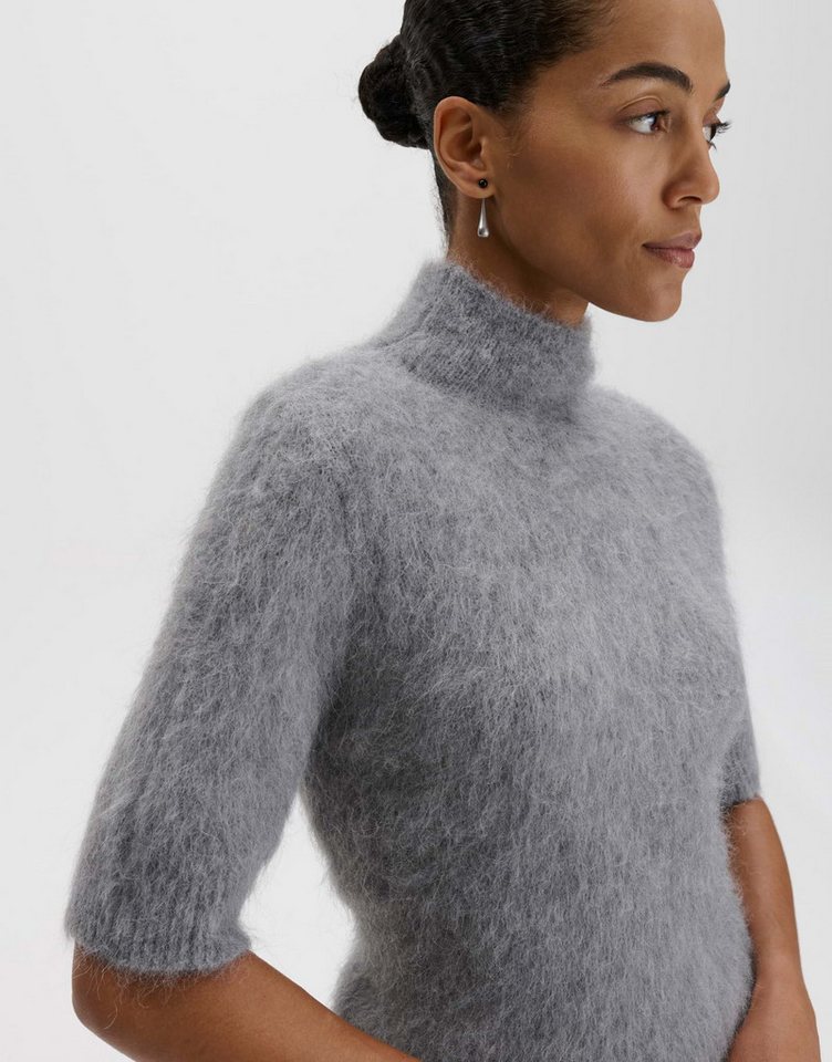 someday Kurzarmpullover Tuomina aus weichem Strick Verkürzte Boxy-Silhouette mit Stehkragen und Strickbündchen – Bild 4 von 5