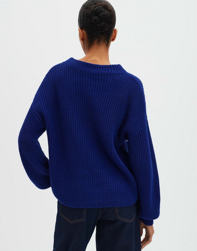 someday Strickpullover TELLINA TEXTURE Regular im Baumwollmix lockere Passform, gerader Schnitt, Rippstruktur, pflegeleicht – Bild 3 von 5