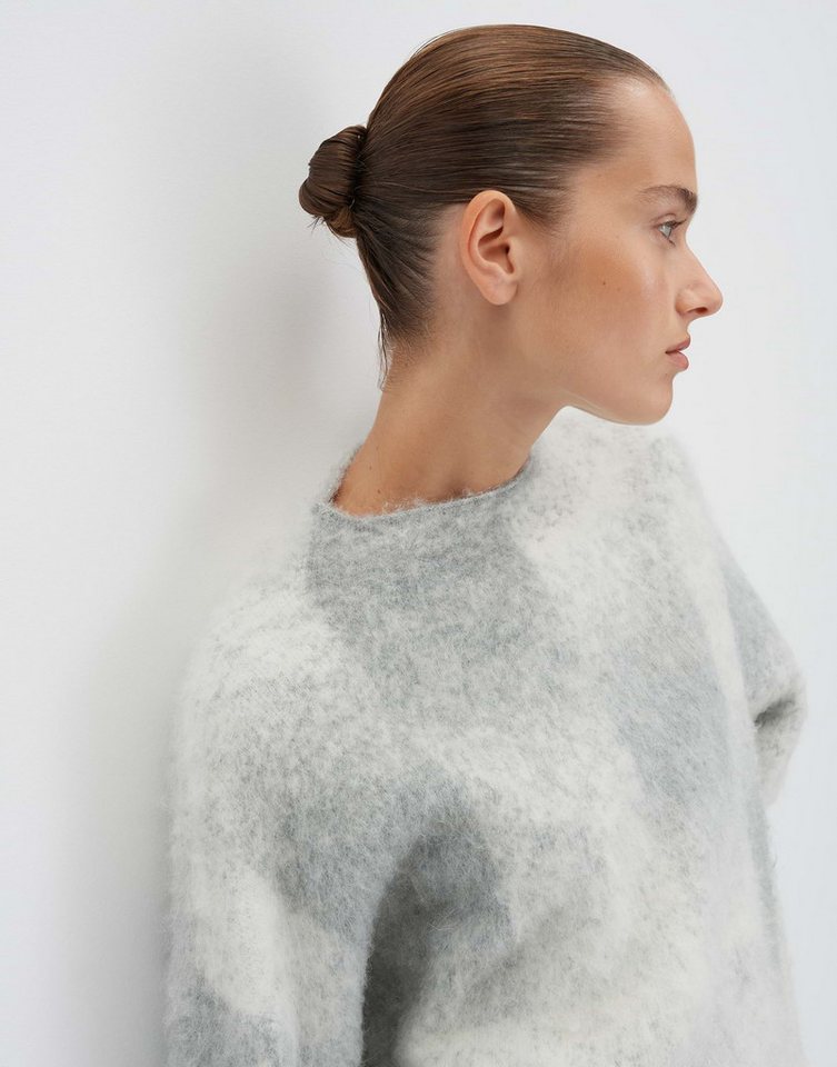 someday Strickpullover TEONIE Loose mit Jacquardmuster Jacquard-Pullover mit weitem Schnitt und modernem Funnel Neck – Bild 4 von 5