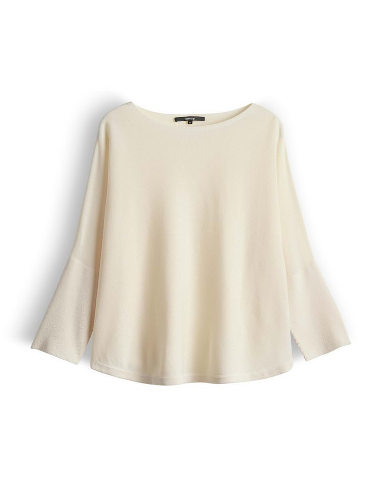 someday Strickpullover Tiraja ease im Cape-Style Cape-Style mit U-Boot-Ausschnitt, cosy Komfort – Bild 2 von 5