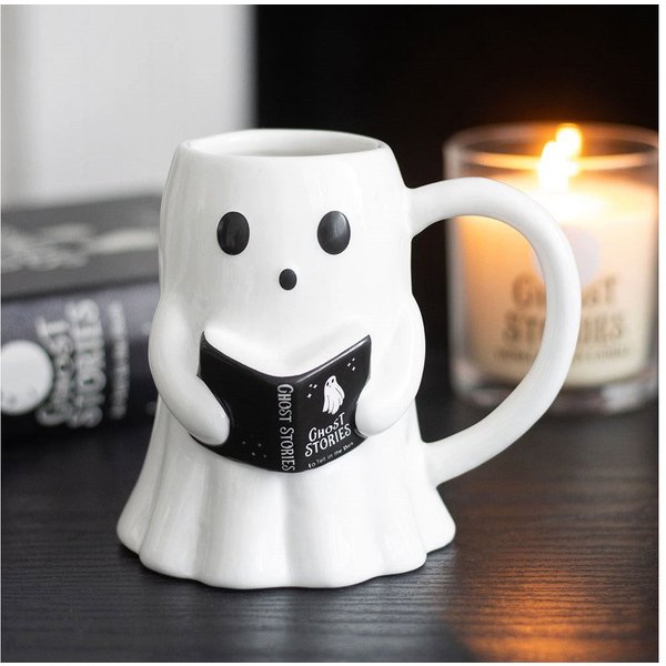 Something Different Tasse Ghost Stories Keramiktasse – Geist mit Buch Halloween Mug