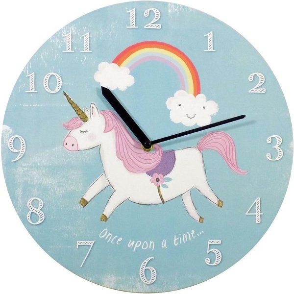 Something Different Wanduhr Wanduhr Regenbogen Einhorn Unicorn
