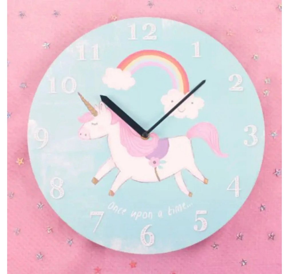 Something Different Wanduhr Wanduhr Regenbogen Einhorn Unicorn – Bild 2 von 3