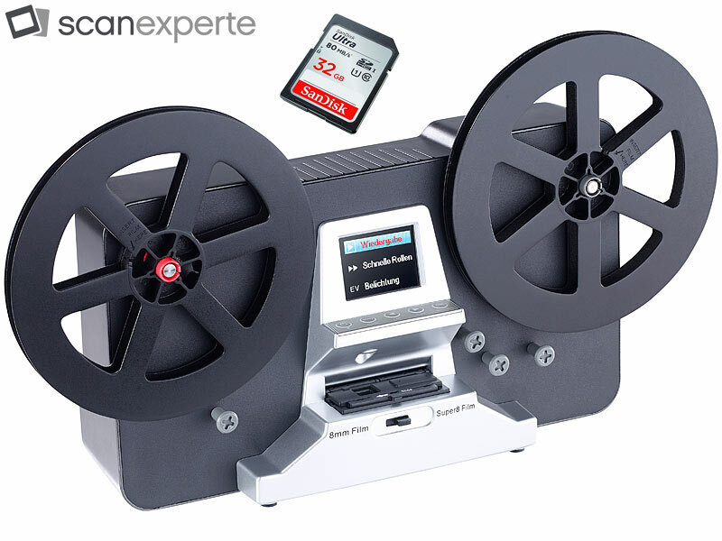 Somikon Super 8 Scanner Pro inkl. 32 GB SD-Karte & Videoanleitung, Super 8 Filme