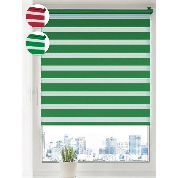 Doppelrollo Klemmfix ohne Bohren, Sonello, blickdicht, Klemmfix, 30cm x 100cm Grün Easyfix Duo Rollo, Rollos für Fenster und Tür, Lichtschutz, Blickdicht, Jalou