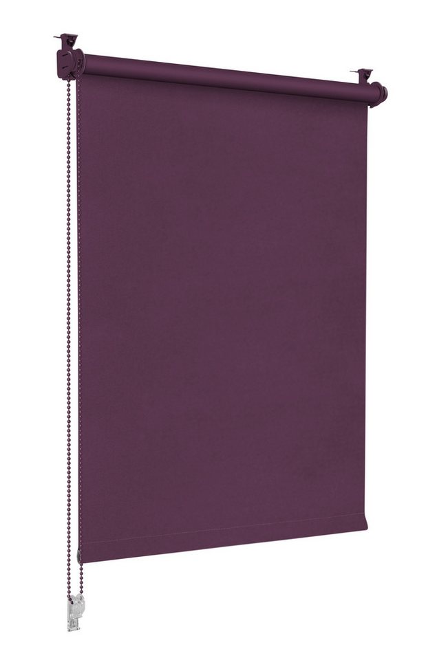 Verdunklungsrollo Seitenzugrollo, Sonello, verdunkelnd, einfach Montage ohne Bohren, freihängend, Klemmfix, 30cm x 100cm Violett Verdunkelungsrollo, Rollos Fens – Bild 2 von 5