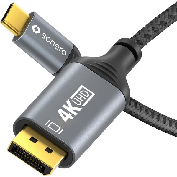 sonero Sonero® 4K USB-C auf DisplayPort Kabel, DisplayPort Stecker auf USB-C Video-Kabel