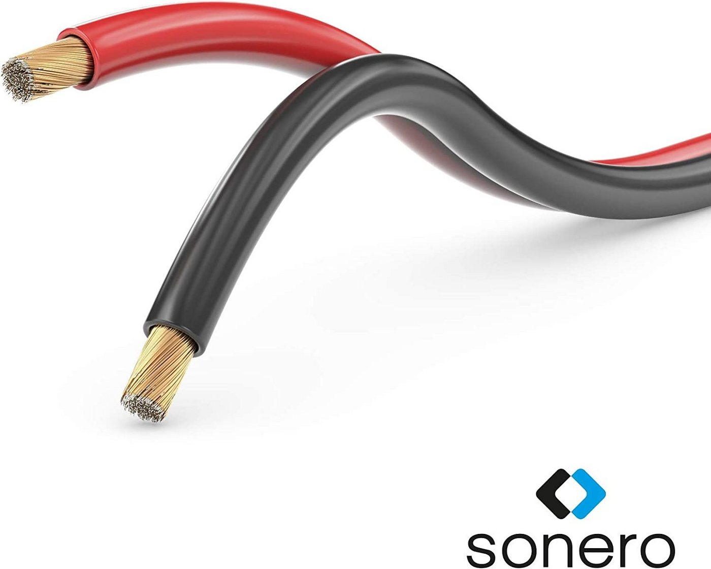 sonero sonero Lautsprecherkabel 2x4,0mm², CCA 10,0m, rot/schwarz Audio-Kabel – Bild 2 von 5