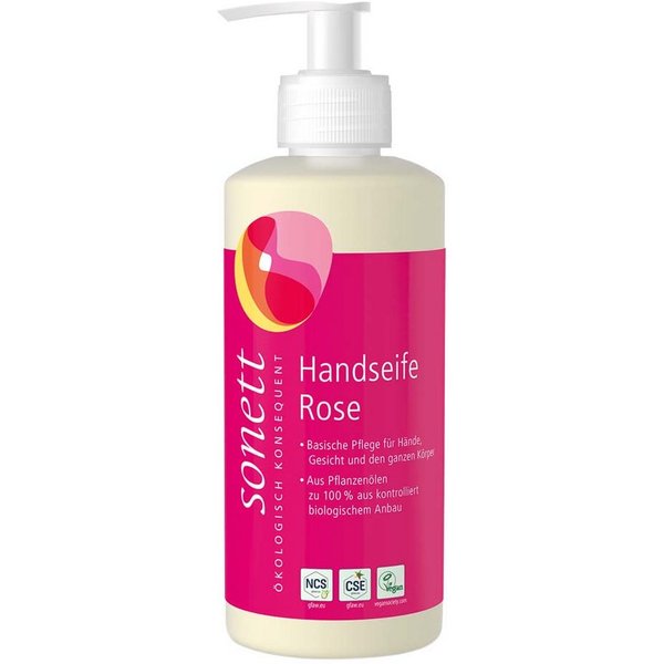 Sonett Flüssigseife 'Rose' in Pumpflasche, 300 ml