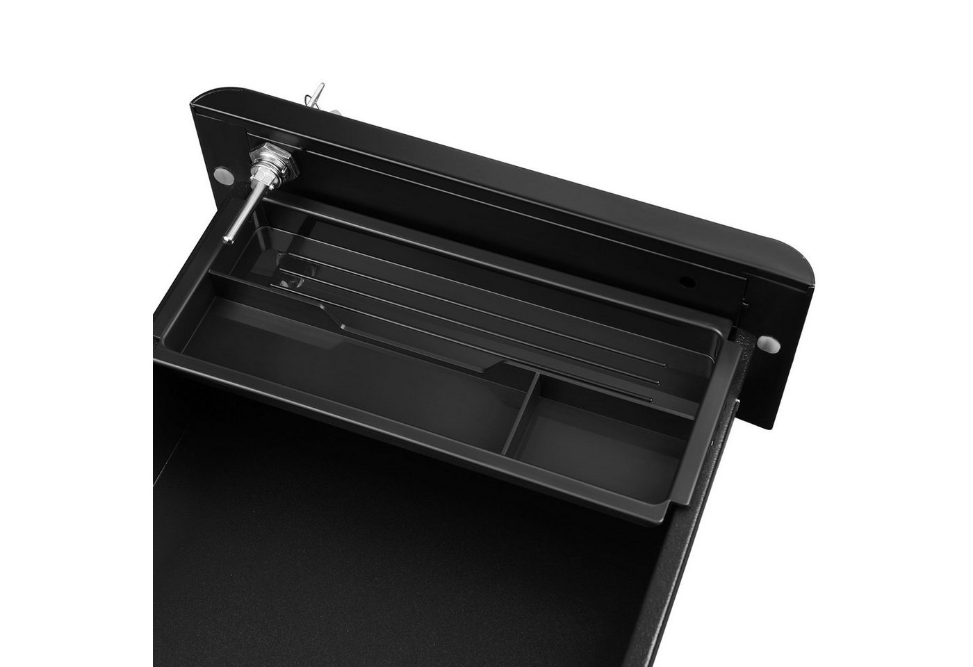 SONGMICS Aktenschrank Rollcontainer, Größe M/L, Büroschrank mit Rollen, Stahl, Vormontiert abschließbar, Büro, Hängeregistratur, 3 Schubladen,30 x 46 x 59.2 cm – Bild 5 von 5