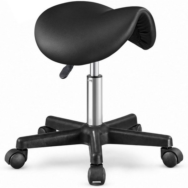 SONGMICS Arbeitshocker Sattelhocker Ergonomischer Arbeitsstuhl Höhenverstellbar, bis 150 kg, für Büro, 360° Drehbar, 56 x 56 x 45-61 cm