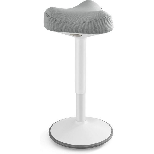 SONGMICS Arbeitshocker Stehhocker, Anti-Rutsch, für Büro und Homeoffice, Stehhocker um 360° neigbar, höhenverstellbar 58-83 cm, großer Sockel