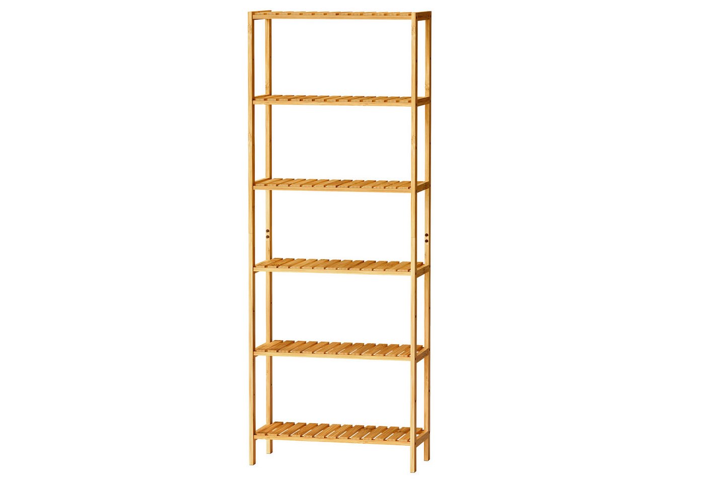 SONGMICS Badregal Badezimmerregal, 60 x 26.2 x 160.9 cm, aus Bambus, für Bad, Wohnzimmer, Küchenregal – Bild 3 von 5