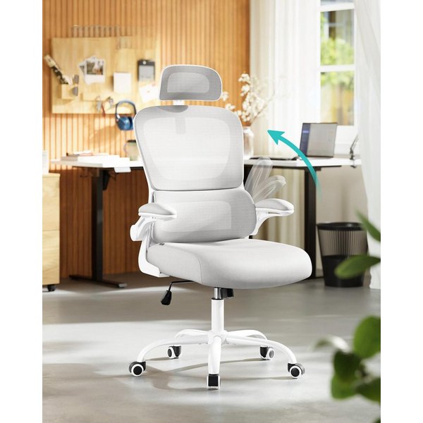 SONGMICS Bürostuhl ergonomischer Netzstuhl, für Homeoffice, mit doppellagigem Netzgewebe, Schreibtischstuhl, adaptive Lendenstütze, verstellbare Kopfstütze
