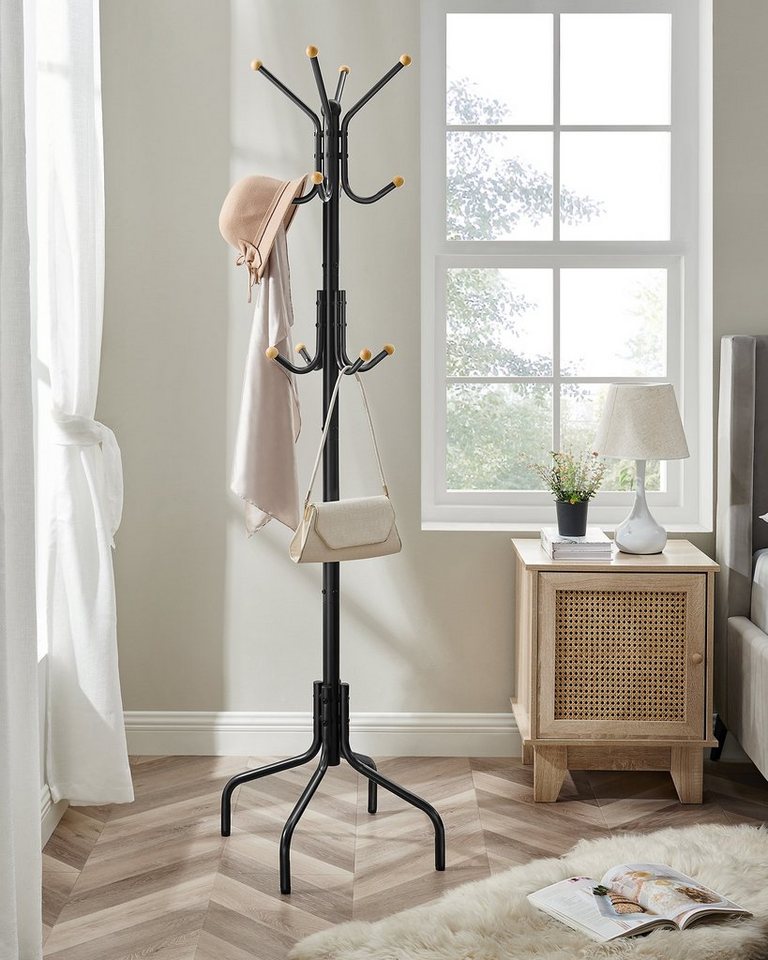 SONGMICS Garderobenständer Kleiderständer, aus Metall, mit 12 Haken, Garderobe, 4 Beine – Bild 3 von 5