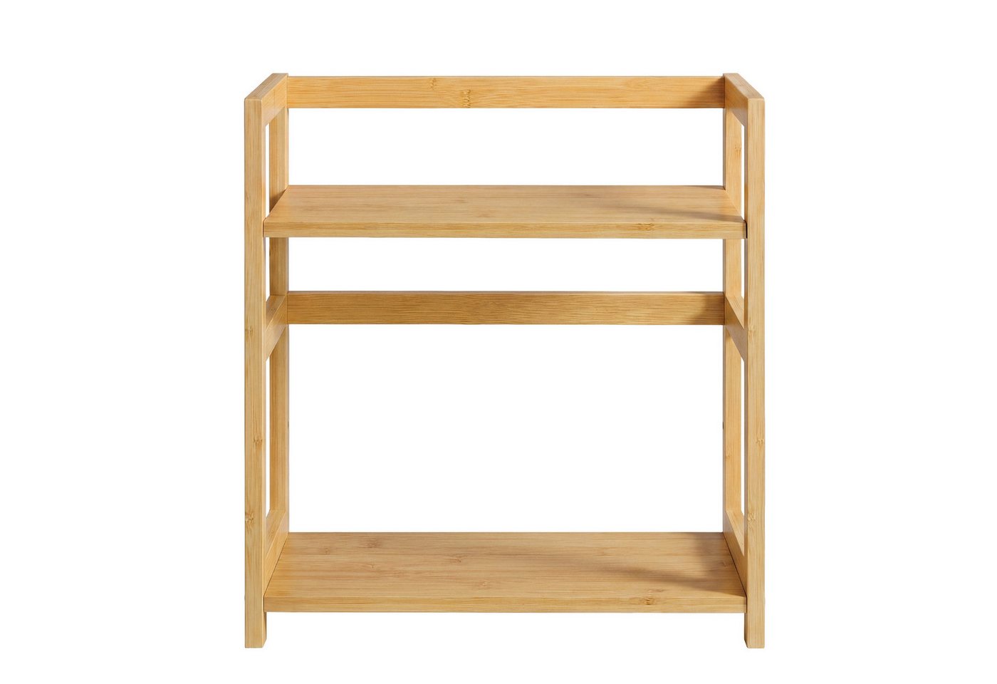 SONGMICS Gewürzregal Küchenregal, Aufbewahrungsregal, für Arbeitsplatte, Bambusgestell, mit 2 Ebenen, für Küche, Esszimmer, Büro – Bild 4 von 5