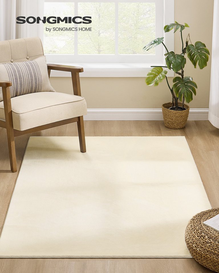 SONGMICS HOME Teppich Wohnzimmerteppich, Rutschfester Teppich, für Wohnzimmer, Schlafzimmer, Rechteck, 120 x 170 cm, Dekoration, maschinenwaschbar, Super Soft,  – Bild 2 von 5