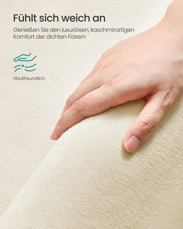 SONGMICS HOME Teppich Wohnzimmerteppich, Rutschfester Teppich, für Wohnzimmer, Schlafzimmer, Rechteck, 120 x 170 cm, Dekoration, maschinenwaschbar, Super Soft,  – Bild 4 von 5