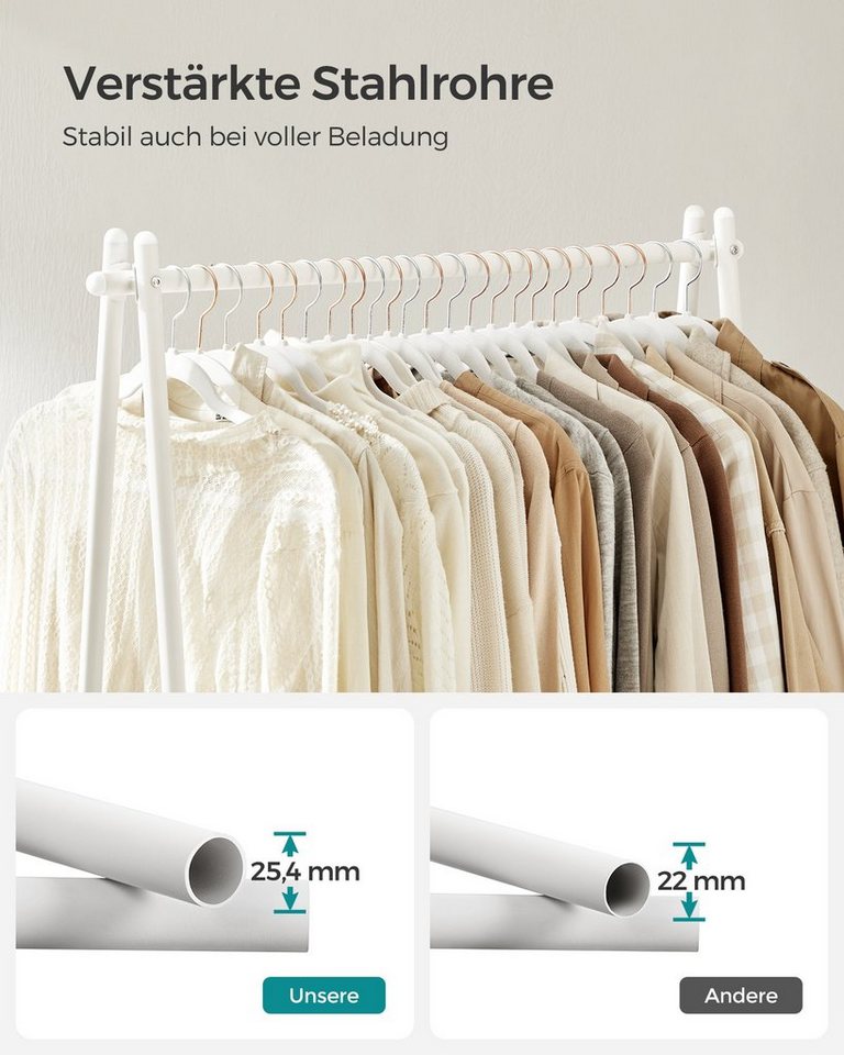 SONGMICS Kleiderständer Garderobenständer, 33,5 x 92,5 x 153 cm, für Schlafzimmer, Ankleidezimmer, Kleiderstange – Bild 4 von 5