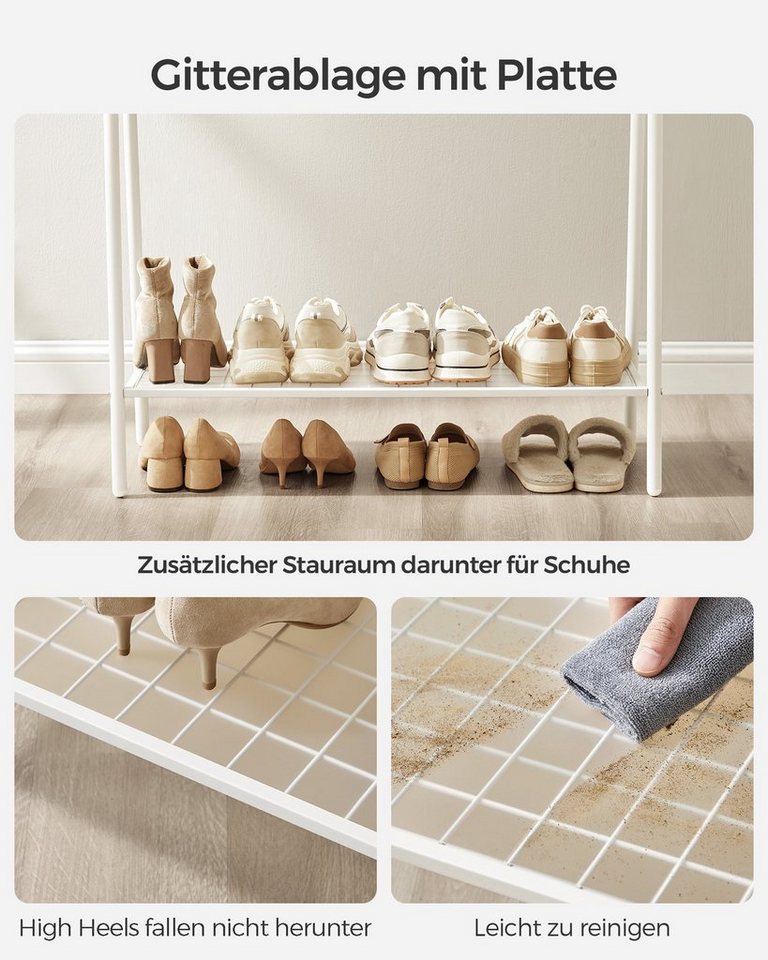 SONGMICS Kleiderständer Garderobenständer, 33,5 x 92,5 x 153 cm, für Schlafzimmer, Ankleidezimmer, Kleiderstange – Bild 5 von 5