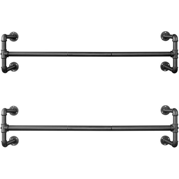 SONGMICS Kleiderstange (2 St), Wandmontage, bis 60 kg belastbar