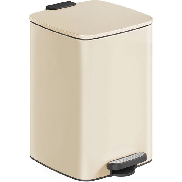 SONGMICS Mülleimer Tretmülleimer, Stahl, mit Inneneimer 20L/30L, 20 Liter, Küche, mit Inneneimer, Offenhaltefunktion, Tretmülleimer