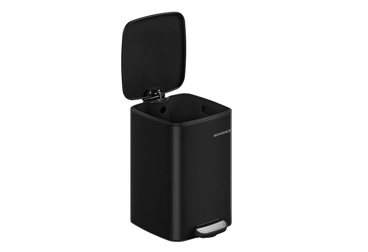 SONGMICS Mülleimer Tretmülleimer, Stahl, mit Inneneimer 20L/30L, Softclose, Offenhaltefunktion, 20 Liter Abfalleimer – Bild 3 von 5