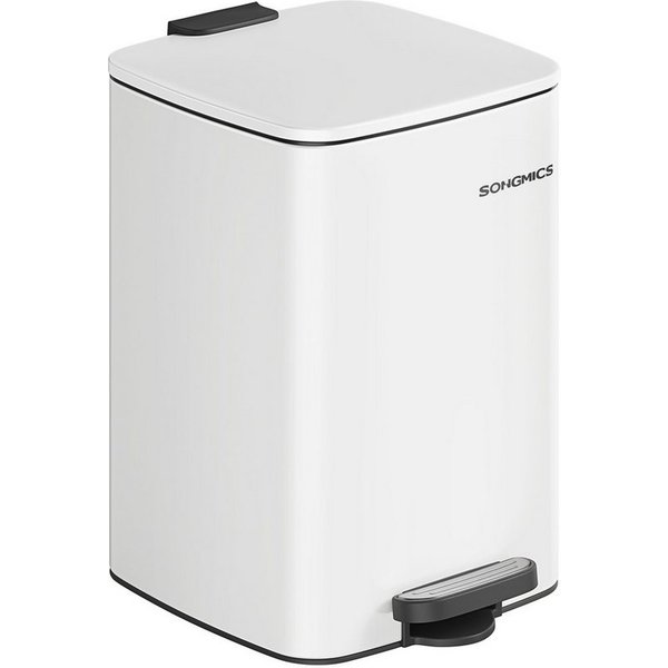 SONGMICS Mülleimer Tretmülleimer, Stahl, mit Inneneimer 20L/30L, Softclose, Offenhaltefunktion, 20 Liter Abfalleimer