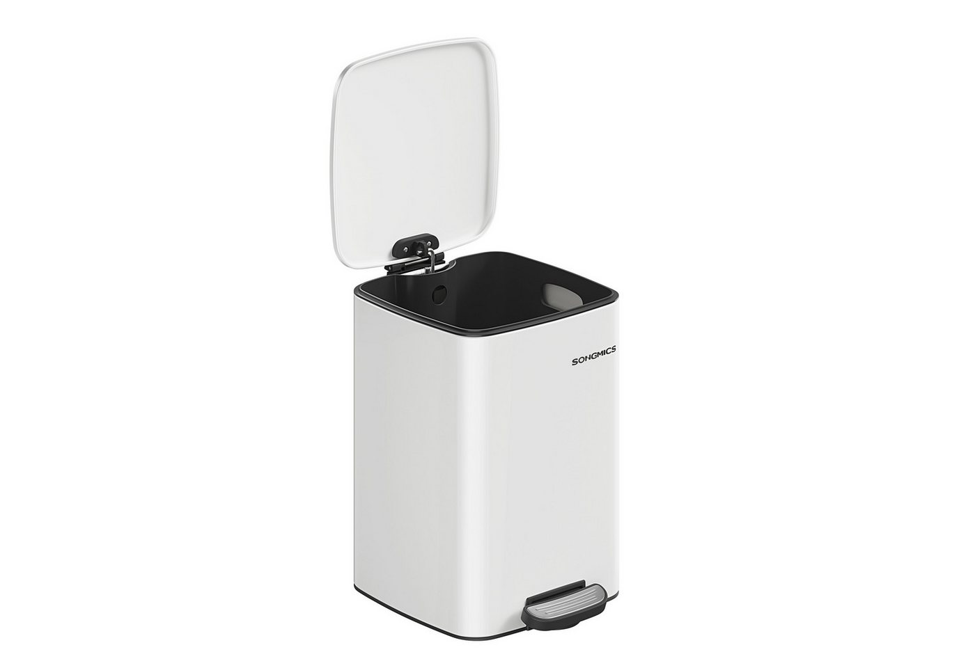 SONGMICS Mülleimer Tretmülleimer, Stahl, mit Inneneimer 20L/30L, Softclose, Offenhaltefunktion, 20 Liter Abfalleimer – Bild 3 von 5